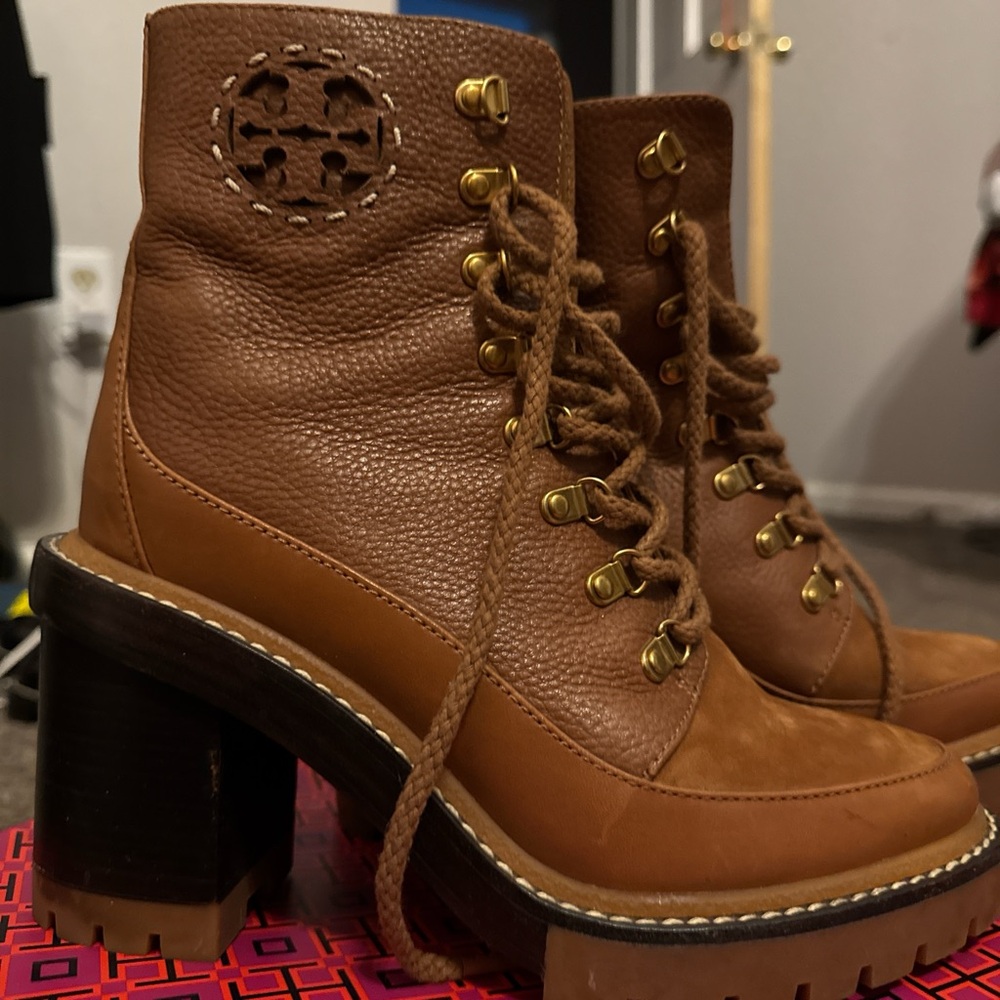 Tory Burch Brown Leather Women's Boots